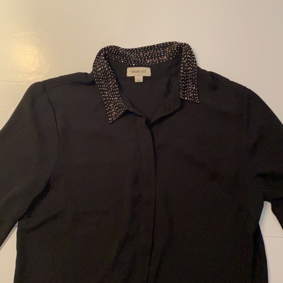 BLACK DRESS TOP SIZE L - Picture 3 of 4